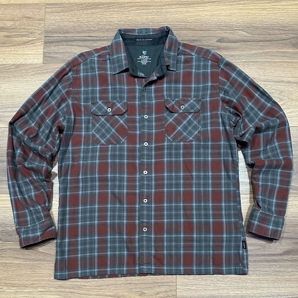 Kuhl Dillingr Flannel in Rustic Smoke Size Large